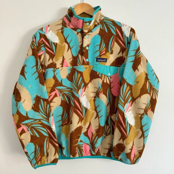 Patagonia Lightweight Synchilla Snap-T Pullover Feather Dance Bear Brown size:S - Picture 1 of 5